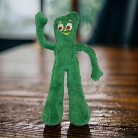 Gumby Dog Chew Plush Green Funny Soft‎ Squeaky Toy - Picture 1 of 2